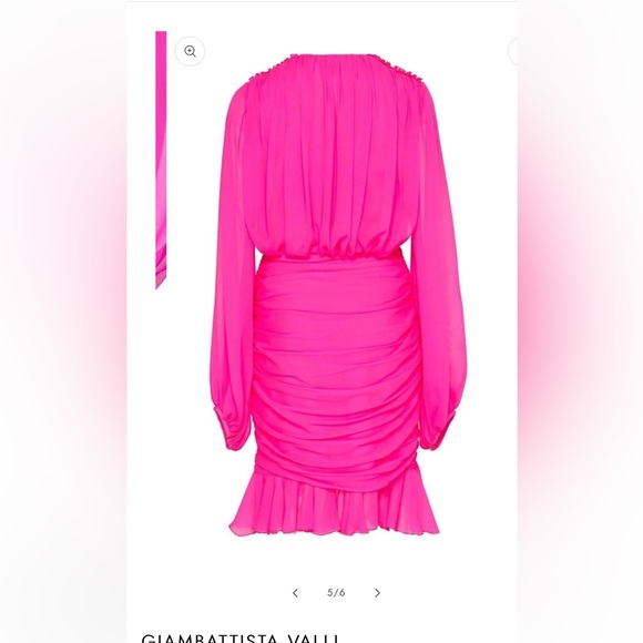 GIAMBATTISTA VALLI Wrap-effect ruffled silk-georgette mini dress - Picture 4 of 9